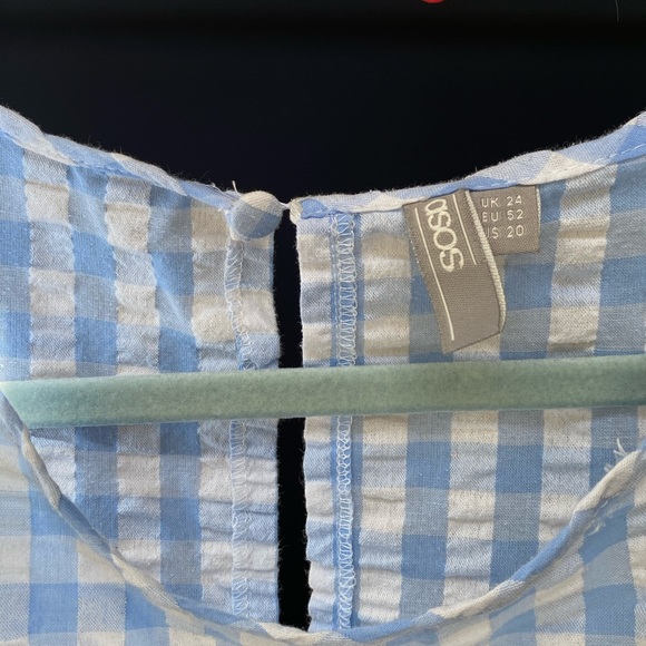 Blue gingham top - Picture 3 of 4